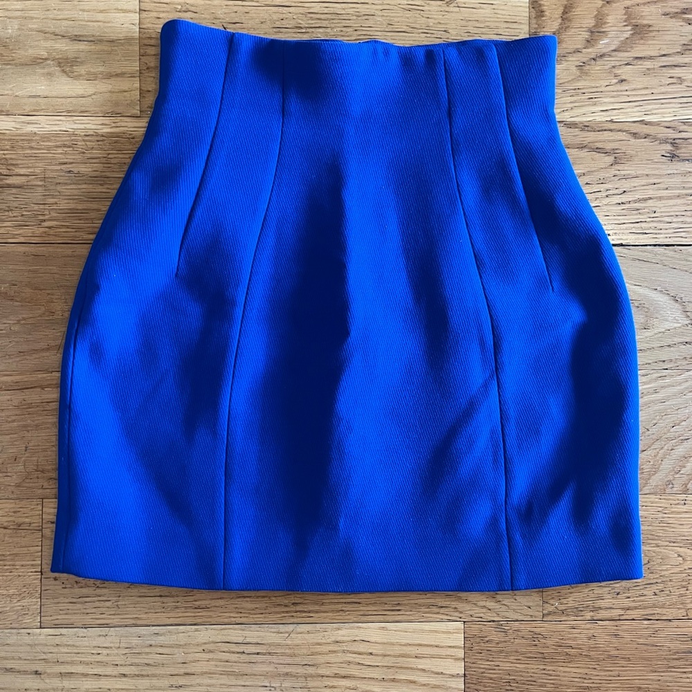 & Other Stories Blue Mini Pencil Skirt